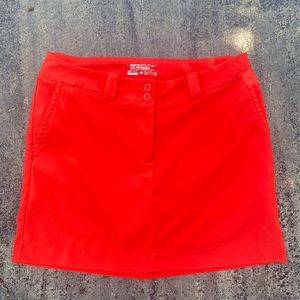 Red Nike golf skirt